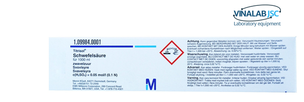 Ống chuẩn axit sulfuric 0.1N, Merck-Đức
