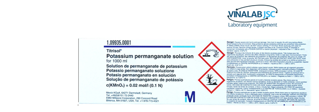 Ống chuẩn Kali pemanganat0.1 N, Merck-Đức