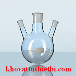 Bình Cầu đáy tròn 3 cổ mài loại nghiêng - Duran