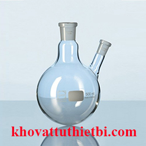 Bình cầu đáy tròn 2 cổ mài - Duran