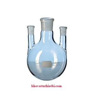 Bình cầu đáy tròn 3 cổ mài loại thẳng - Duran