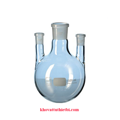 Bình cầu đáy tròn 3 cổ mài loại thẳng - Duran