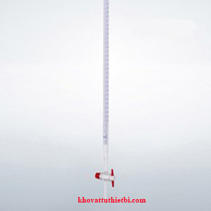 Burette thẳng, khóa PTFE đầu mài, loại AS - Duran