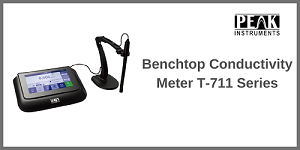 Máy đo độ dẫn điện nồng độ cao để bàn T-711C Peak Instruments