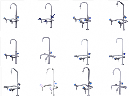 Vòi rửa chuyên dụng 3 nhánh cho phòng thí nghiệm VNL-06