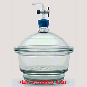 Bình hút ẩm có vòi phi 200 hãng Gamalab - Đức