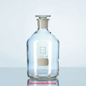 Chai cổ mài miệng hẹp, nắp thủy tinh đầu bằng - Duran