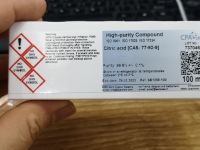 Chất chuẩn Citric acid, CPAchem