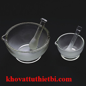 Cối chày thủy tinh